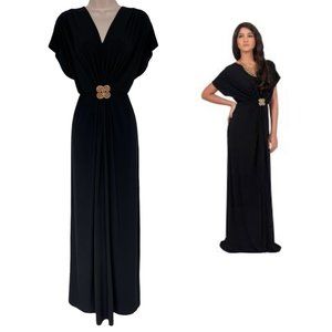 Size Large SEXY BLACK LONG GOWN MAXI DRESS Wedding Cocktail Party Evening